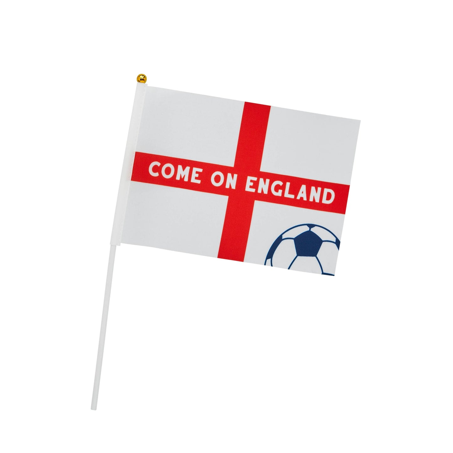 Come on England Polyester Small Waving Flags 6 Pack - World Cup 2026