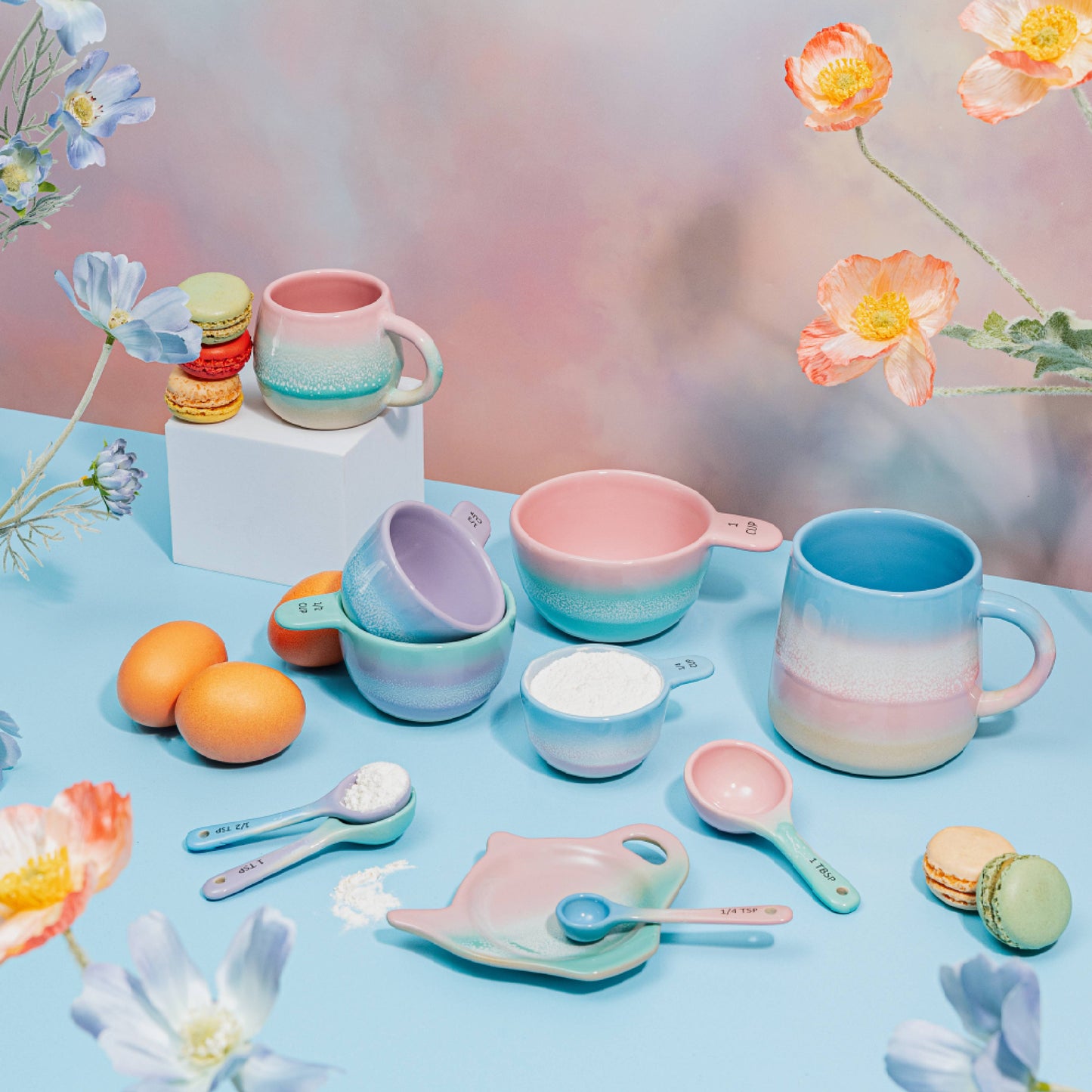 Pastel Ombre Measuring Cups By Sass & Belle