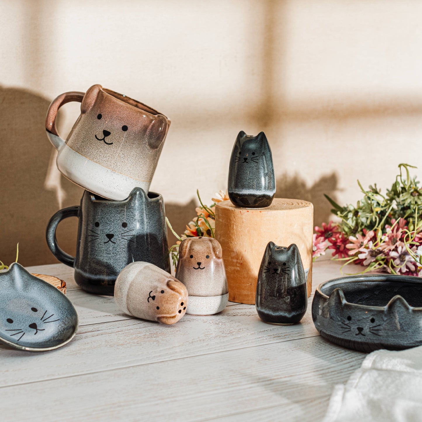 Mojave Dog Salt & Pepper Shakers By Sass & Belle