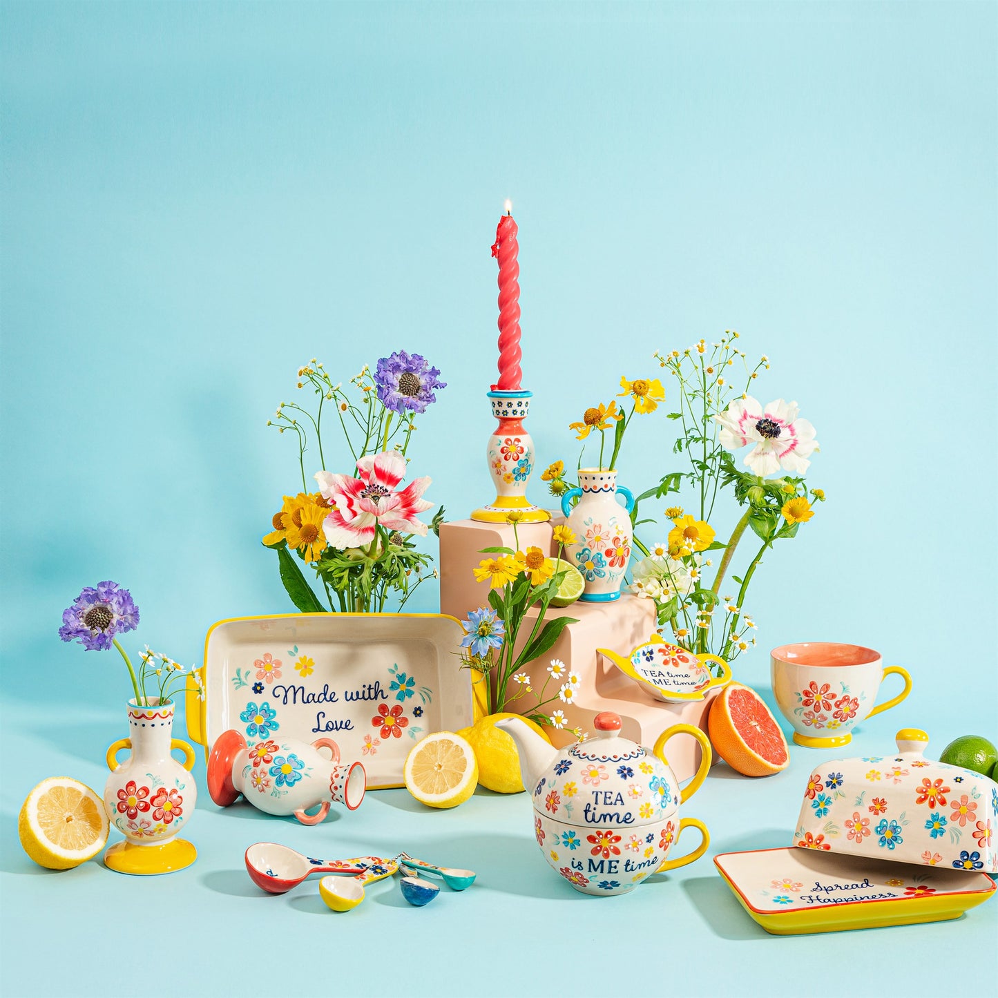 Folk Floral Measuring Spoons By Sass & Belle