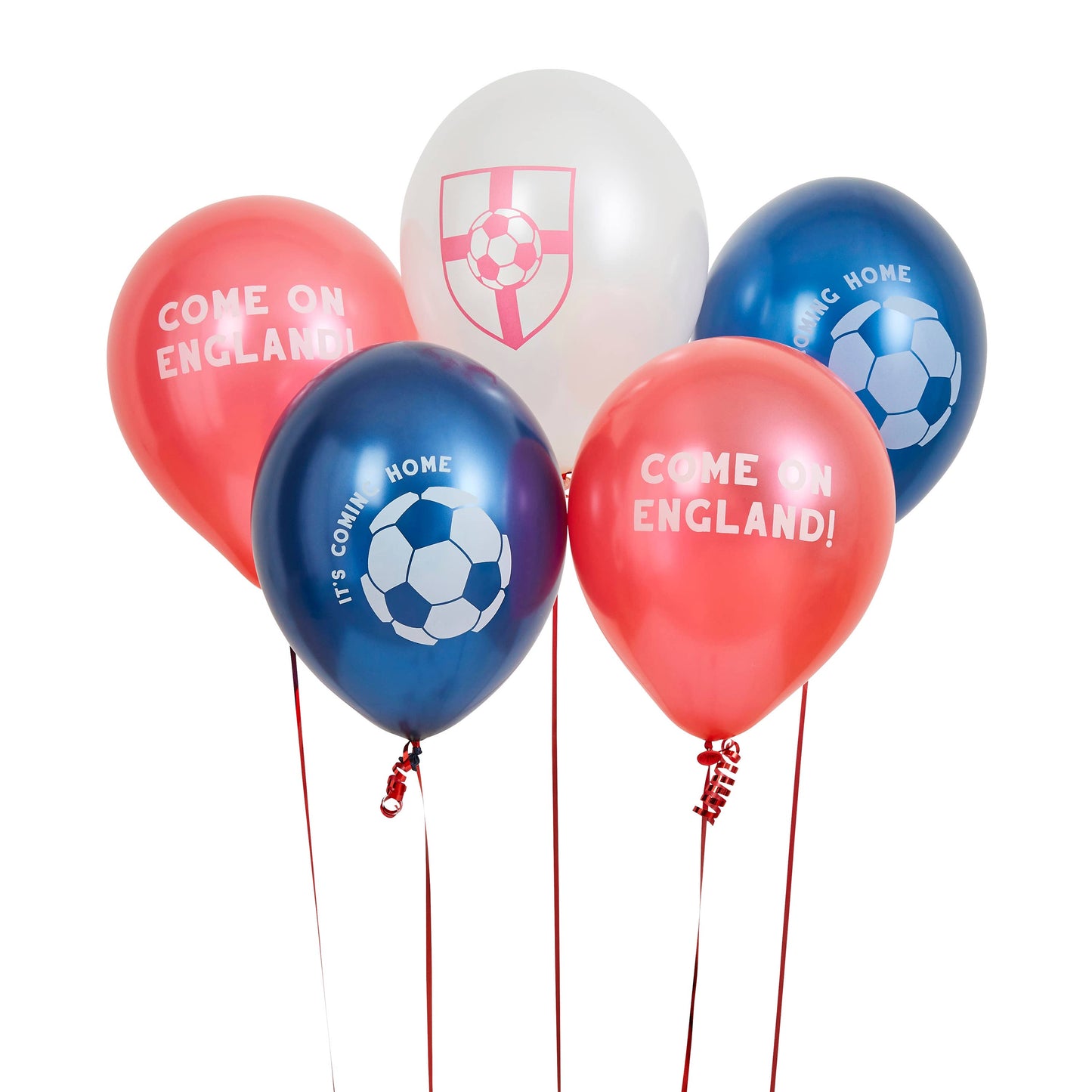 Come on England Latex 12" Balloons 5 pack - World Cup 2026