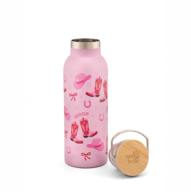 Cowboy Metal Water Bottle By Sass & Belle