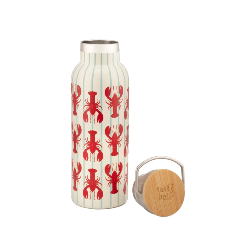 Lobster Metal Water Bottle By Sass & Belle