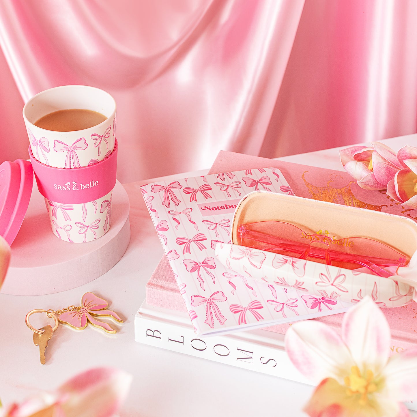 Pink Bow A5 Notebook By Sass & Belle