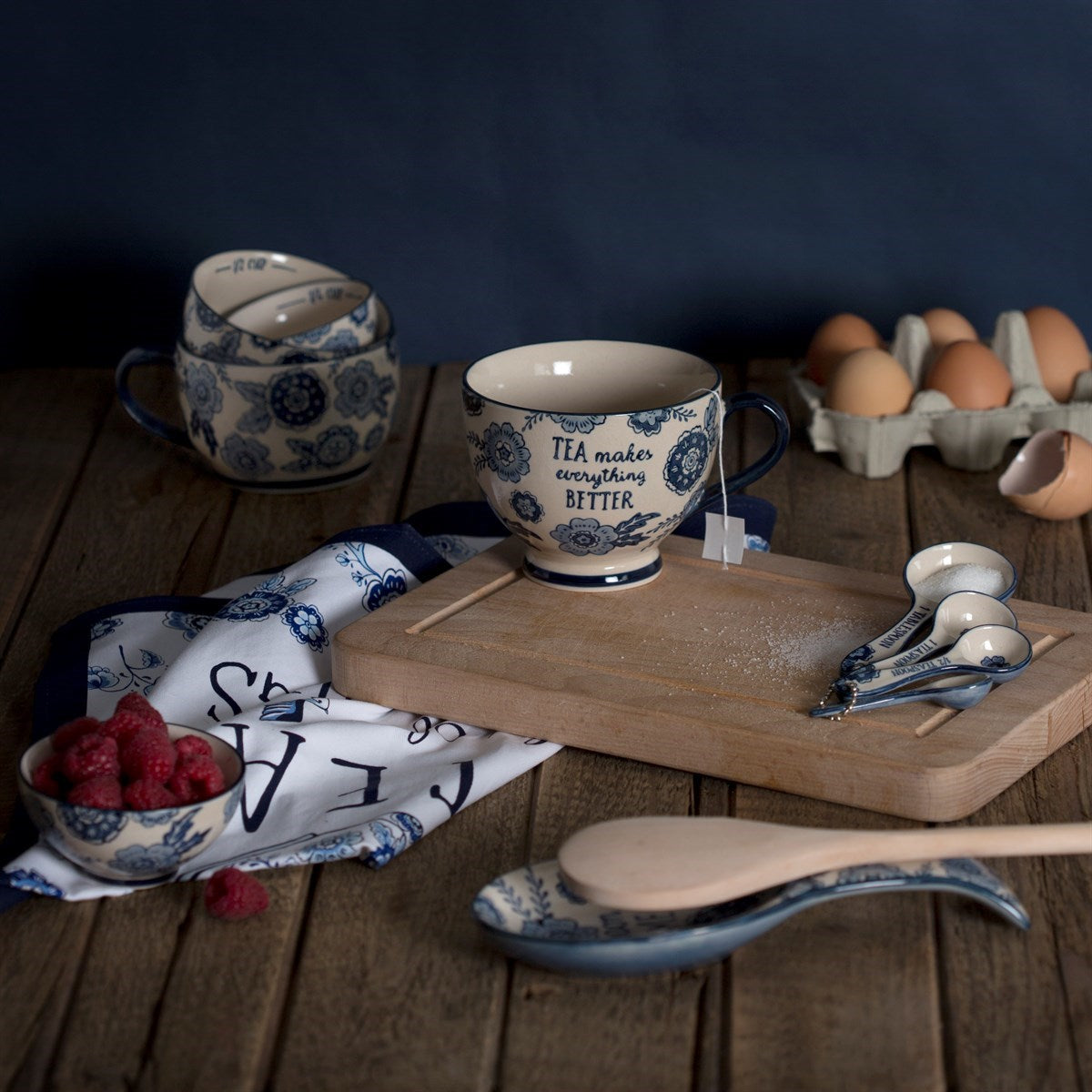 Blue Willow Measuring Spoons By Sass & Belle