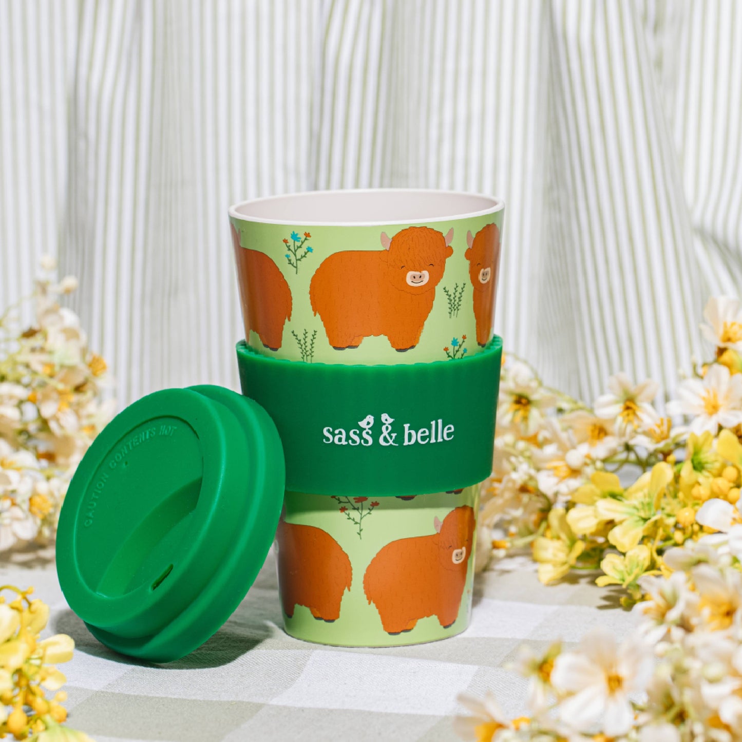 Highland Cow Travel Coffee Cup By Sass & Belle