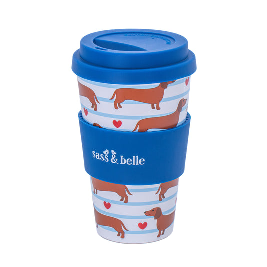 Sausage Dog Travel Coffee Cup By Sass & Belle