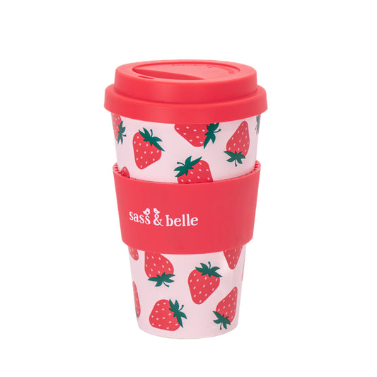 Strawberry Travel Coffee Cup By Sass & Belle