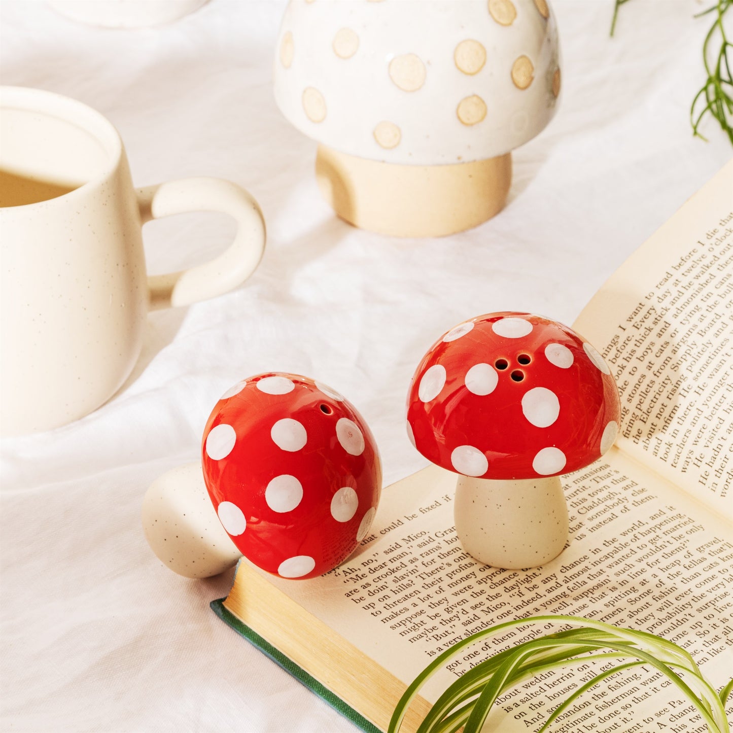 Mushroom Salt & Pepper Shakers By Sass & Belle