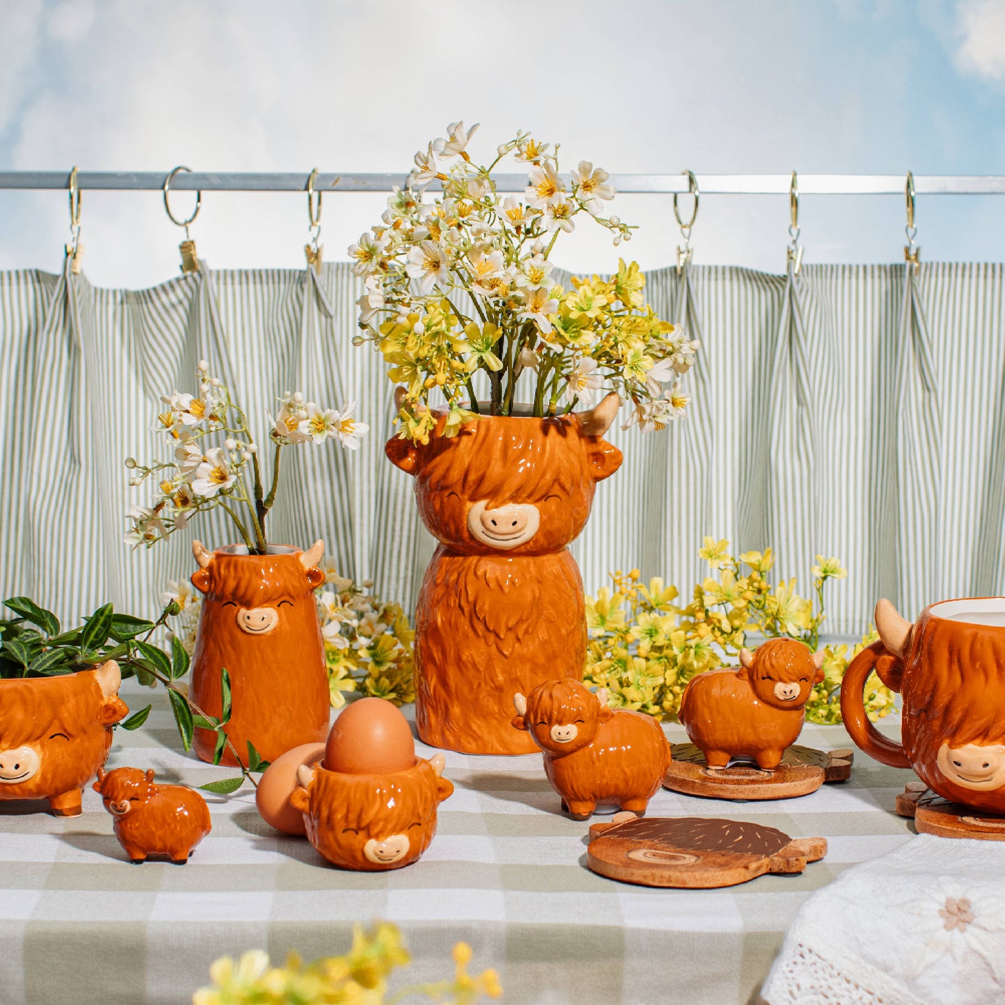 Highland Cow Salt & Pepper Shakers By Sass & Belle