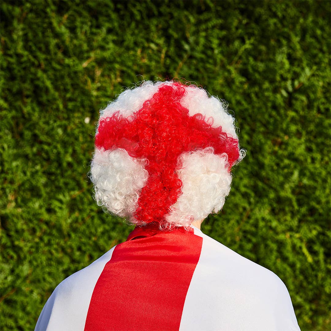 England Curly Wig - World Cup 2026