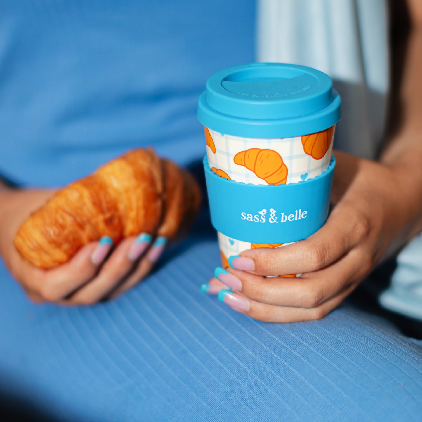 Croissant Travel Coffee Cup By Sass & Belle