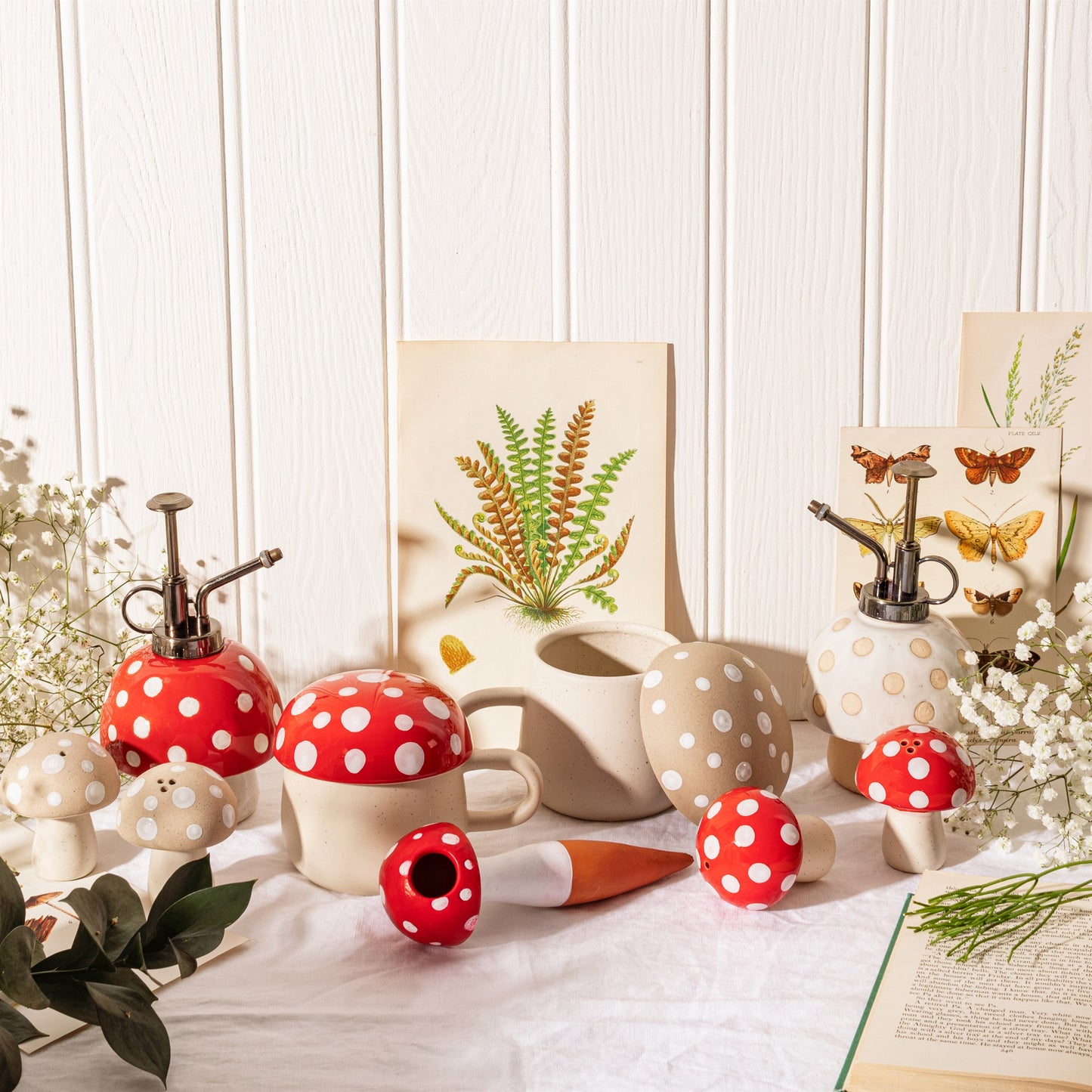 Mushroom Salt & Pepper Shakers By Sass & Belle