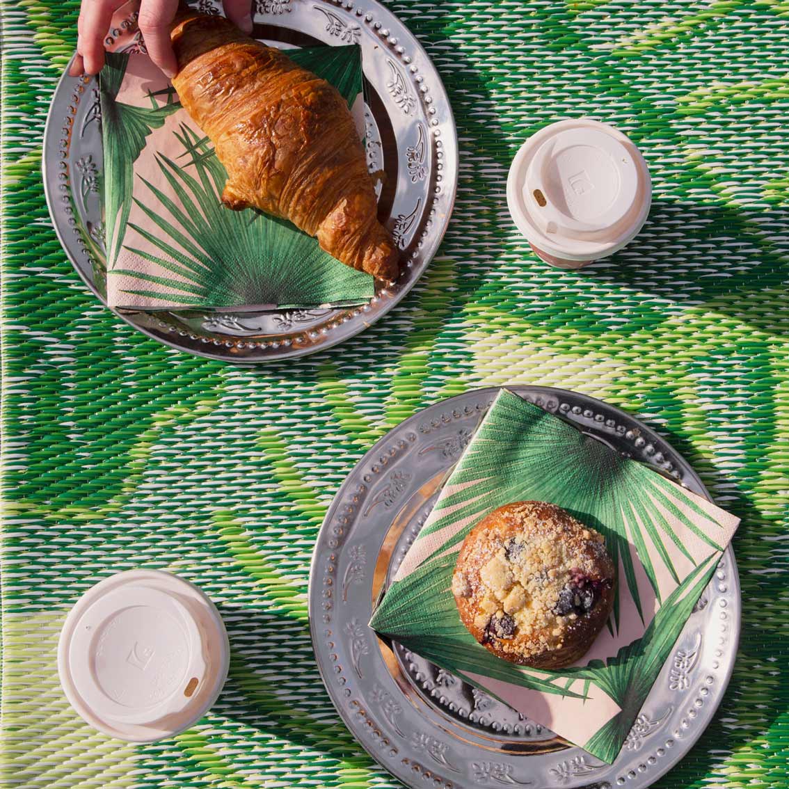 Tropical Leaf Outdoor Rug By Talking Tables