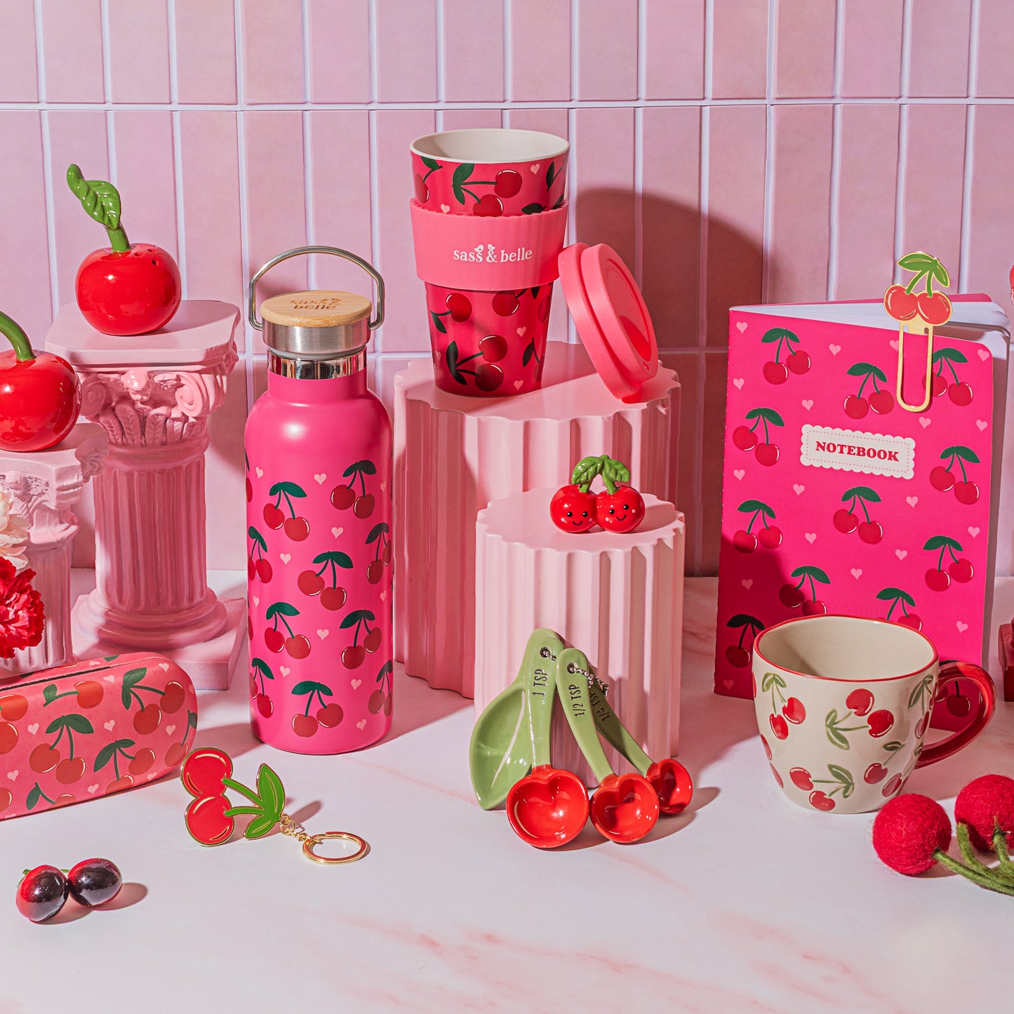 Cherry Travel Coffee Cup By Sass & Belle