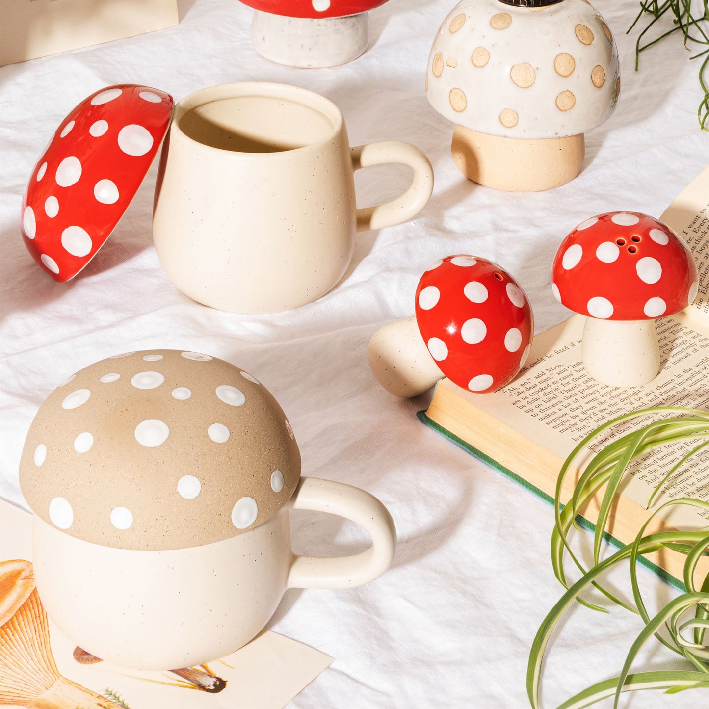 Mushroom Salt & Pepper Shakers By Sass & Belle