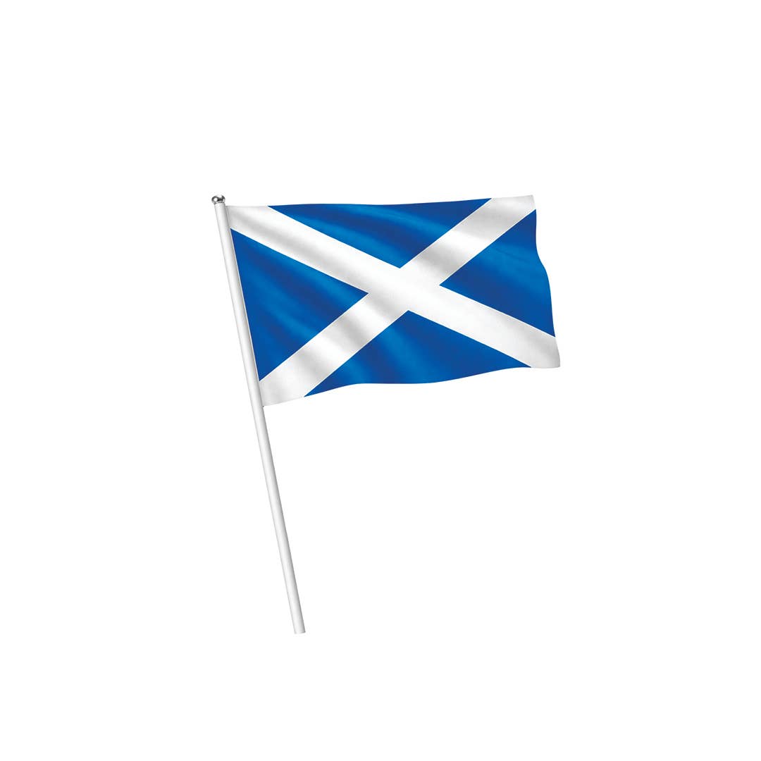 Come On Scotland Polyester Small Waving Flags - Pack of 6 - World Cup 2026