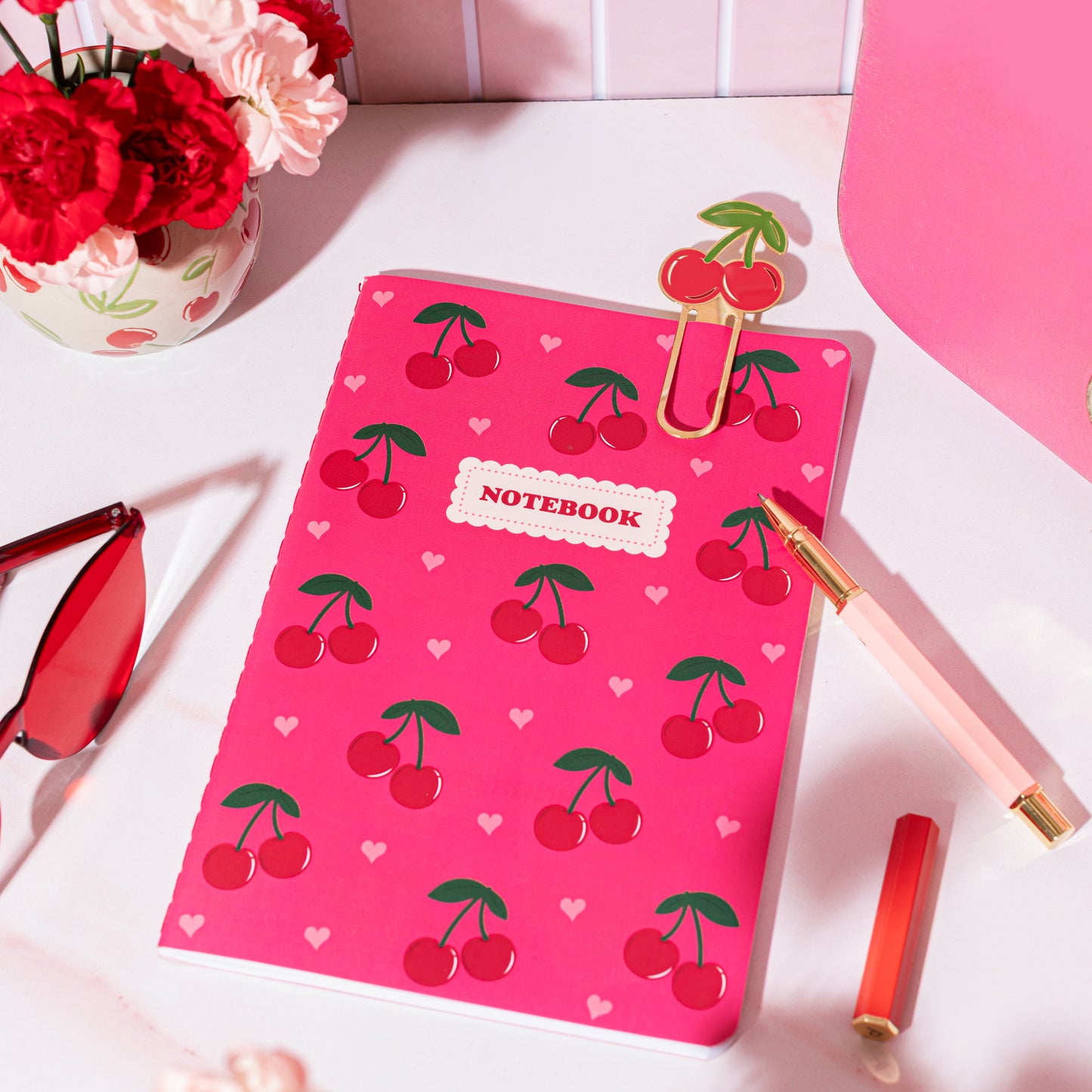 Cherry A5 Notebook By Sass & Belle