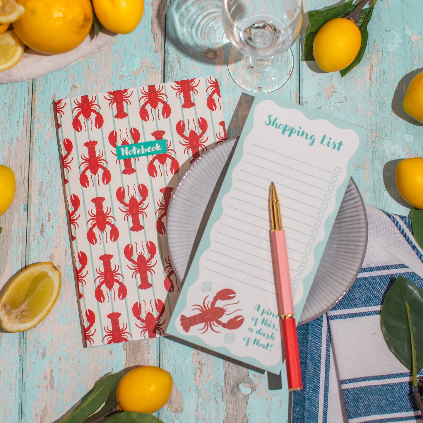 Lobster A5 Notebook By Sass & Belle