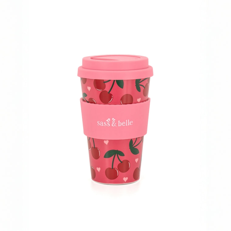 Cherry Travel Coffee Cup By Sass & Belle