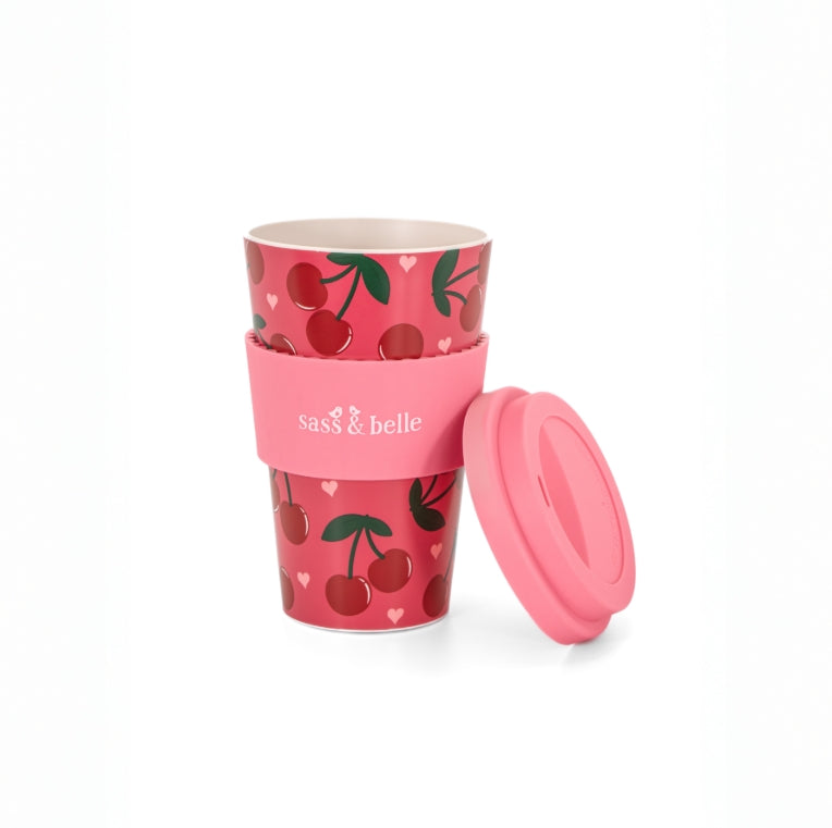 Cherry Travel Coffee Cup By Sass & Belle