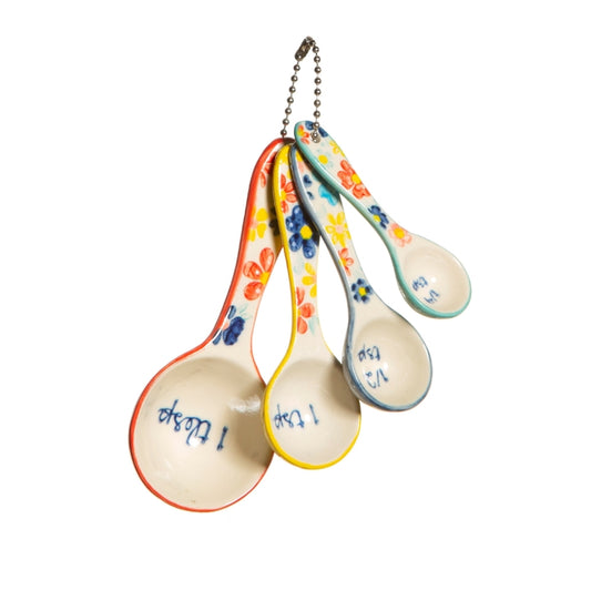 Folk Floral Measuring Spoons By Sass & Belle