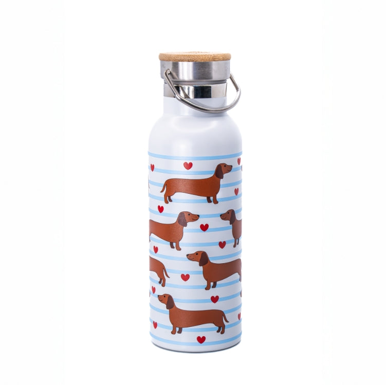 Sausage Dog Metal Water Bottle By Sass & Belle