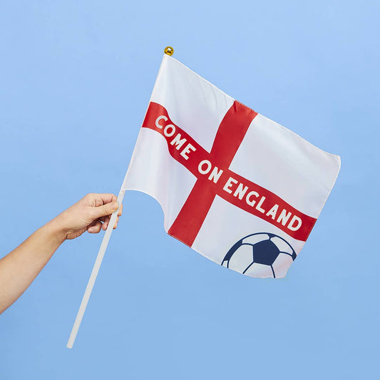 Come on England Polyester Large Waving Flags 6 Pack - World Cup 2026